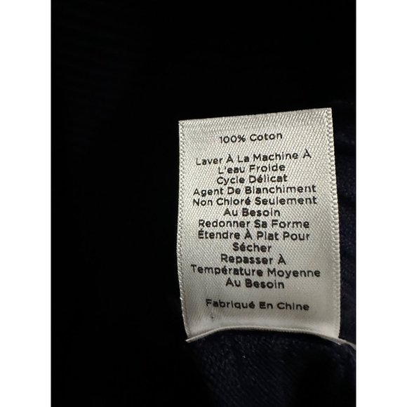 Talbots size XL navy textured lightweight 3/4 sleeve tunic sweater - Picture 5 of 6